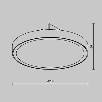 Уличный трековый светильник *25,6*-6,4 см, *LED*25W, 3000K, Maytoni Outdoor Zon IP O-TR01-1-F-25WB3K, Черный