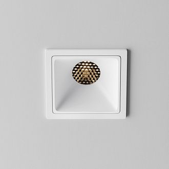 Встраиваемый светильник 6,5*6,5*5,2 см, LED, 10W, 3000К, Maytoni Technical Alfa LED DL043-01-10W3K-SQ-W-1 белый, вр 5,5*5,5 см