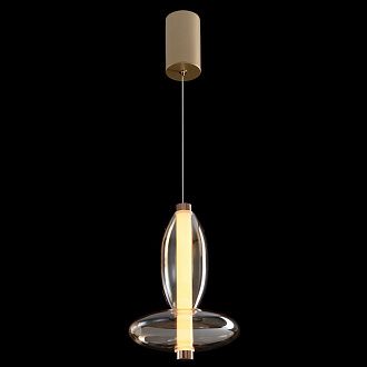 Светильник 18 см, 7W, 3000K, Crystal Lux QUASAR SP7W LED AMBER, золото