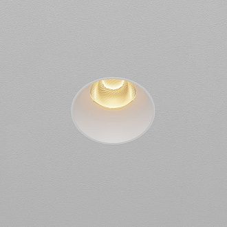 Встраиваемый светильник 9*8 см, вр 6 см, *LED*9W, 2700K, Maytoni Dip DL124-10W-2.7K-TRS-W, Белый