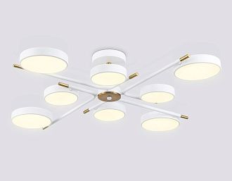 Люстра светодиодная на штанге **17- см, **W, 3000-6000K, Ambrella Light Comfort FL516338, белый, медь