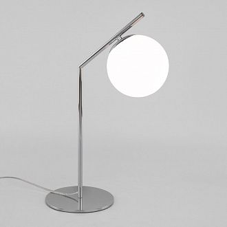 Настольная лампа с плафоном 32 см Eurosvet Frost 01082/1 хром