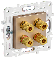 SKANDY Аудиорозетка 4-мест. SK-A01Sa песоч. IEK, SK-S40-K98