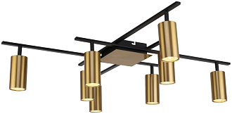 Люстра потолочная 86*86*19 см, 8*GU10 LED  Бронза, Черный Stilfort Ausver 2162/05/08C