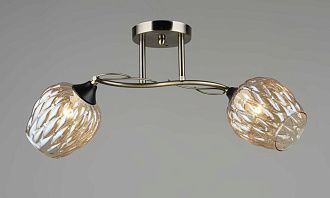 Люстра L560 x W150 x H250, мм, 2*40W (80W), AB+BK (Бронза + Черный) Rilon 1713/2 AB+BK