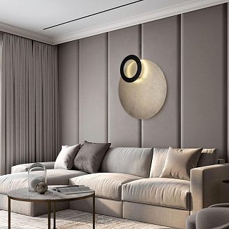 Бра 11x65см, LED, 30Вт, 4200K, Modelux MS.1504.650 Золото, Чёрный
