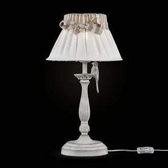 Настольная лампа с птичкой Maytoni Elegant 62 ARM013-11-W белый