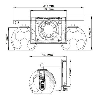 Бра для ванных комнат Quoizel, Арт. QN-REGALIA2-PC-BATH