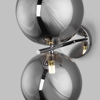 Настенный светильник с плафонами Eurosvet Selisa 50292 хром/дымчатый