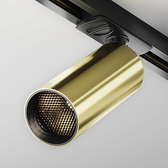 Светильник на шине 5,2*5,2*15,8 см, LED, 12W, 4000К, Maytoni Technical FOCUS LED TR021-1-12W4K-W-BBS латунный
