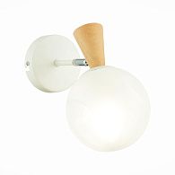 Бра 13 см, Evoluce Catania SLE220701-01 Белый, Светлое дерево