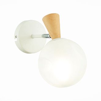 Бра 13 см, Evoluce Catania SLE220701-01 Белый, Светлое дерево