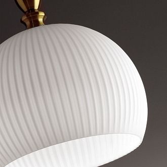 Подвес Odeon Light Runga 4765/1 диаметр 35 см, белый/бронзовый