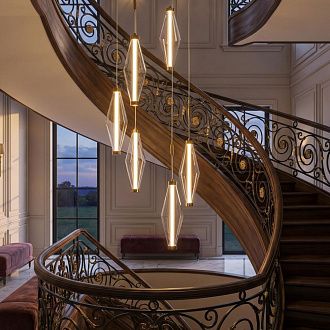 Подвесной светильник *51*50-175 см, *LED*29W, 3000K, Citilux Tanna CL253030, Латунь\Чёрный