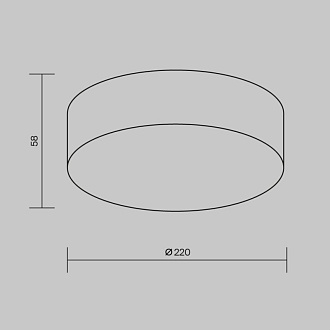 Светильник 22 см, LED 30W, 4000К, Белый Maytoni Zon IP O431CL-L30W4K