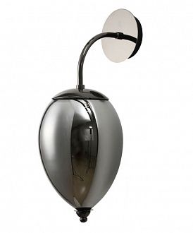 Бра Favourite Midair 2726-1W, D230*W180*H470, перламутровый черный каркас, плафон из стекла дымчато-серого цвета