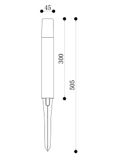 Светодиодный светильник 51 см, 3W, 3000K, Maytoni Talpa O416FL-L3B3K1, черный