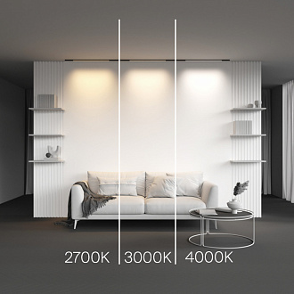 Трековый светильник 60*0,5*1,2 см, LED 10W 2700K Maytoni Technical Accessories for tracks Levity Basis TR190-1-10W2.7K-B черный