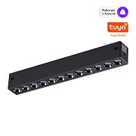Cветильник 22*2,5*3 см, 1*LED*10W, 3000-6000K, Novotech VECTOR PORT 359931, черный,  диммир. пульт ДУ/Tuya Smart Life