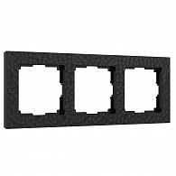 W0032408 Рамка на 3 поста Hammer, черный Werkel, 4690389163449