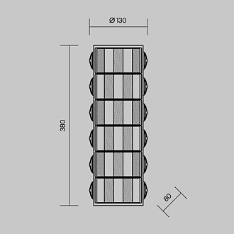 Бра 13*8*62 см LED, 17W, 3000К, Maytoni CASTELLO  MOD336WL-L35G3K золотой