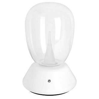 Настольная лампа диммируемая 10W 3000K прозрачный/белый Uovo III Lightstar 807906