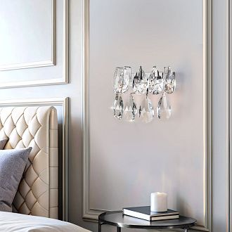 Бра с хрусталем 27*17,5*19 см, *LED, 8W, 3000;4000;6000 Bogate's Marvel 437/1, хром