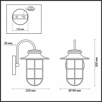 Уличный настенный светильник Odeon Light Helm 4171/1W черный