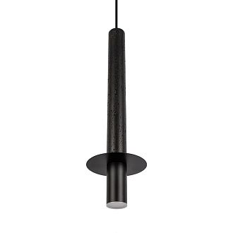 Подвесной светильник 13 см, Loft IT Everest 10583B Black, черный-травертин