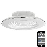 Потолочный светильник с вентилятором Mantra Alisio 6705, 40W LED, 2700-4000-5000K, хром-белый