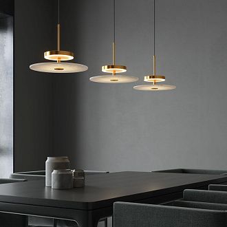Подвесной светильник 30*30*22-173 см, LED*21W, 3000K, Eurosvet Thasos 40342 LED, латунь, a069277