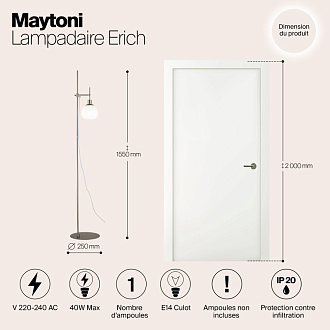 Торшер Maytoni Erich MOD221-FL-01-N, никель
