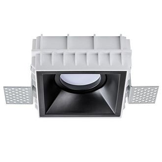 Встраиваемый светильник 9,3*9,3*-4 см, 1*GU5.3*50W, K, Lightstar Domino G214507, белый, вр 9.3 см
