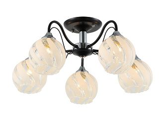 Люстра L550 x W550 x H250, мм, 5*40W (200W), BLACK+CH (Черный+Хром) Sfera Sveta 74310/5 BLACK+CHROME
