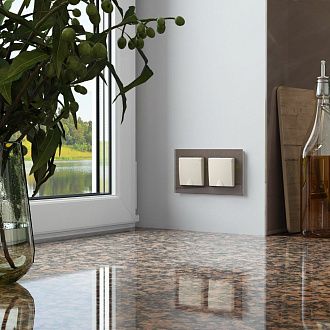 Розетка с заземлением и шторками c крышкой IP44 (айвори матовый) W1171262 Werkel 4690389184765