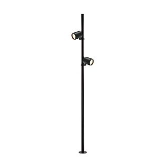 Уличный столб 10*200 см, 2*LED, 12W, 4000K, Favourite Securitas 4638-2F, черный матовый