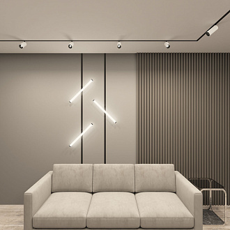 Светильник на шине 14*6,3*22,5 см, LED * 20W, 3000-6500К, Denkirs Smart Spot DK8041-BW+BK, черный