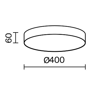 Накладной светильник 40*40*6 см, LED, 45W, 3000К, Maytoni Technical Zon C032CL-45W3K-RD-B черный