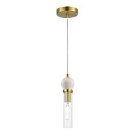Подвесной светильник 7*200 см, 1*E14*40W, ST-Luce  SL1244.303.01, латунный