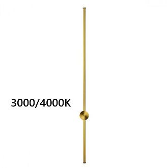 Настенный светильник 100 см, 18W, 3000-4000K, Odeon Light 4335/18WGP, золото