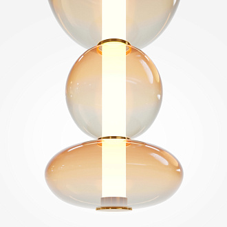 Подвесной светильник 20*20*371 см, LED, 24W, 3000К, Maytoni Futuro MOD307PL-L24BS3K латунный