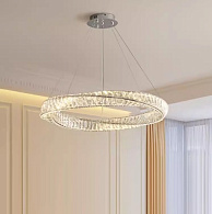 Светильник подвесной светодиодный ElegantLight DZN-8190 ХРОМ  D800/H1200/1/LED/45W/4000K DOMO 24-07