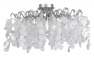 Светильник потолочный 66 см, Crystal Lux TENERIFE PL8 SILVER Серебряный