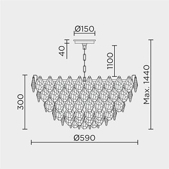 Подвесная люстра MODELUX ML.2363.12 GD
