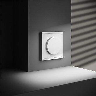 Светорегулятор встраиваемый Voltum S70 поворотно-нажимной 600 Вт, белый  пластик  VLS070301