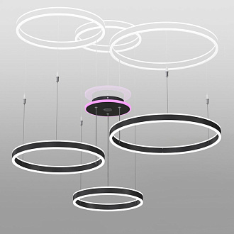 Люстра 120 см LED*180 W, 3000 / 5500 К Citilux Дуэт Черный CL719A701