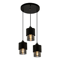 Подвесной светильник 34*34*80 см, Е 27 3x60W, Чёрный, Дымчатый MODEMODERN MD.0650.3R