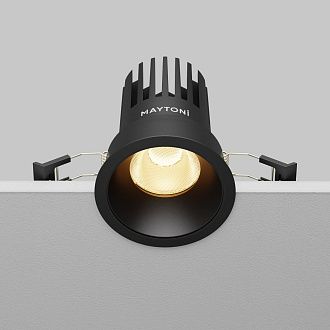 Встраиваемый светильник DL117-15W-2.7K-B **-9,8 см, *LED*15W, K, Maytoni technical Dip DL117-15W-2.7K-B, Черный, вр 7 см