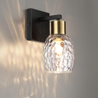 Бра 12*16*24 см, 1*E27 Lumion Ice 6562/1W черный, золотой