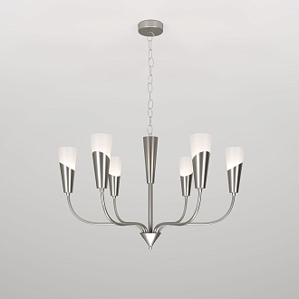 Подвесной светильник 75*75*85 см, 6*E14, W,  Eurosvet Rhyton 60167/6, никель